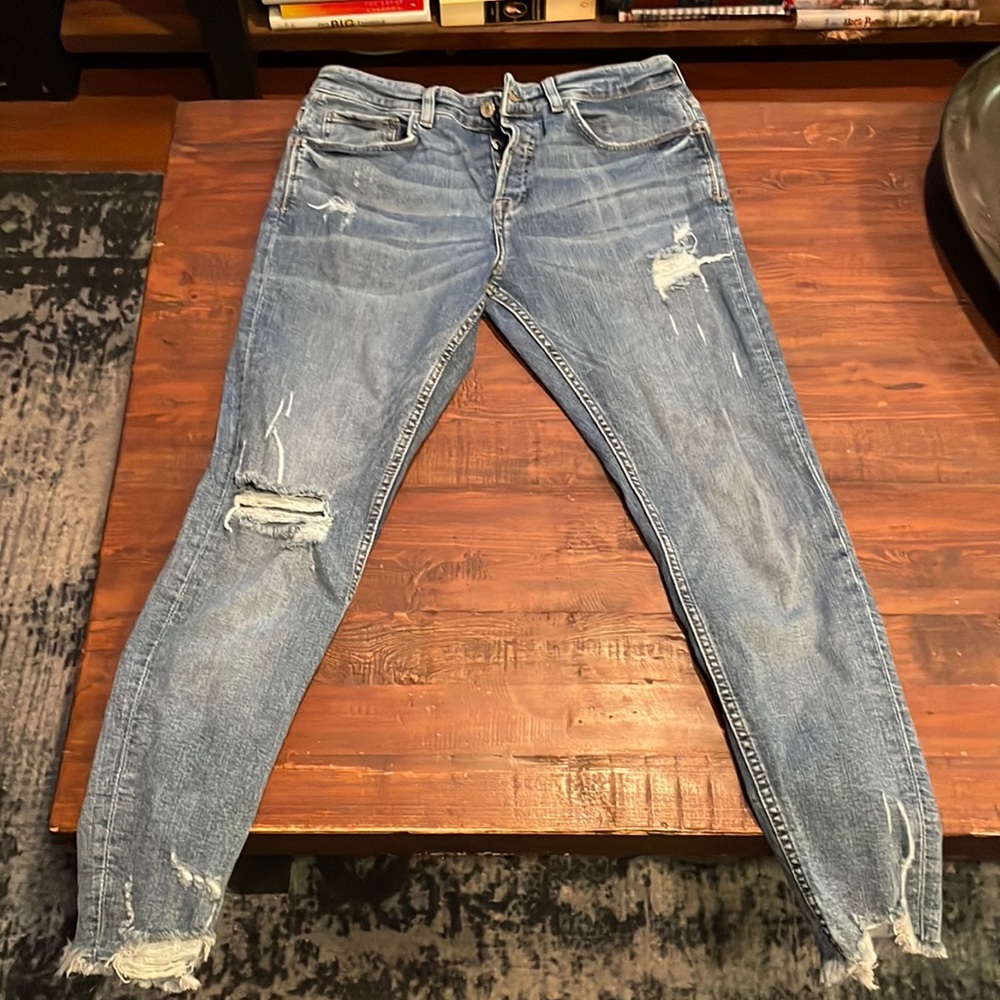 Mens ZARA cropped skinny Jean